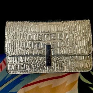Mini silver handbag